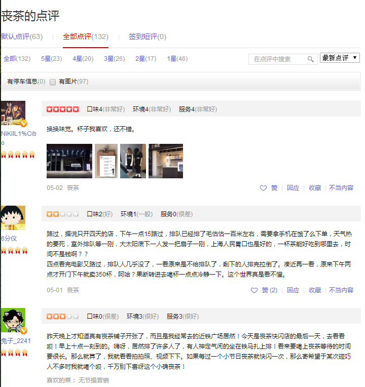 大众点评评价
