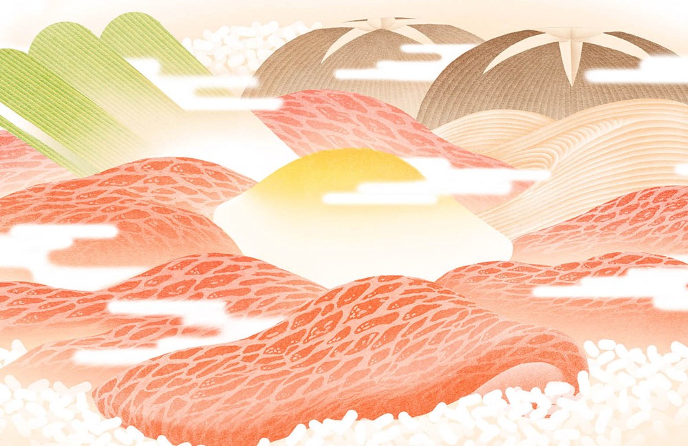 用插画设计来吸粉，这家日式牛肉料理店不简单！