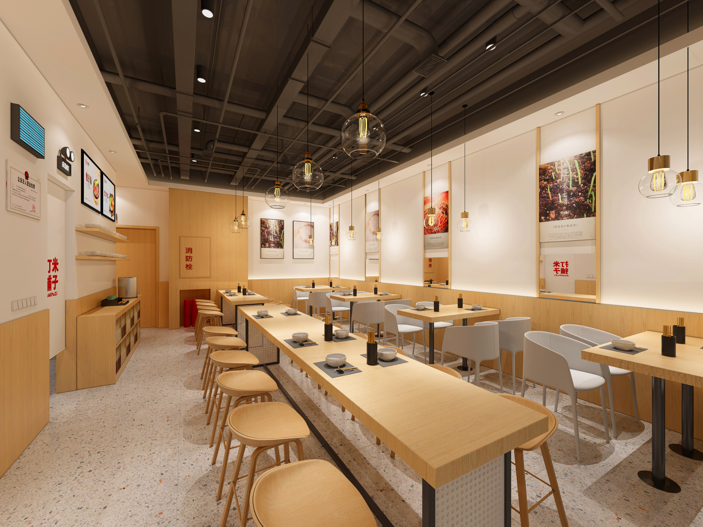 惠州煲仔饭连锁餐厅内部空间布置 惠州煲仔饭连锁餐厅内部空间布置