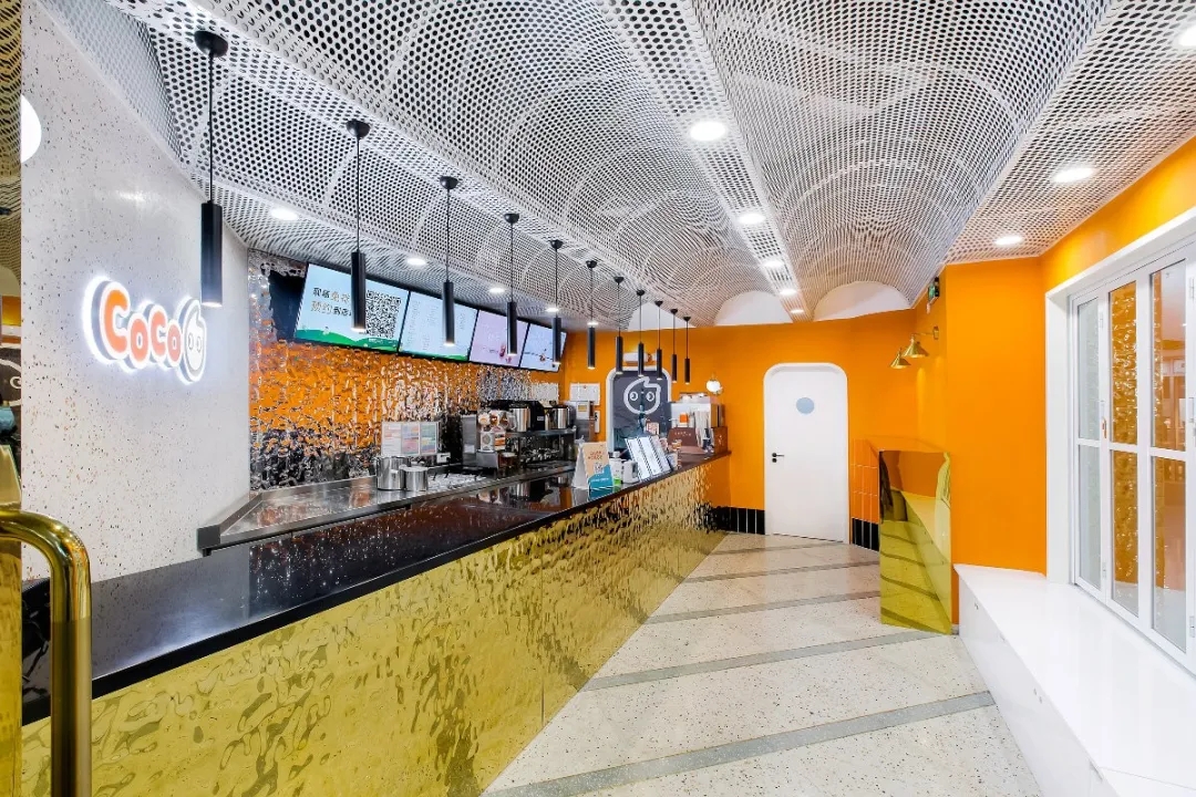 这轻奢的爱马仕橙餐饮空间设计，还是你们熟悉的CoCo都可吗？